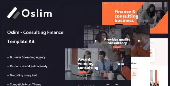 Oslim Consulting Finance Elementor Template Kit