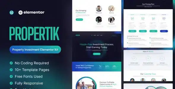 Propertik Property Investment Elementor Pro Template Kit