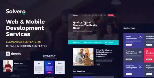 Solvero Web Development Elementor Template Kit