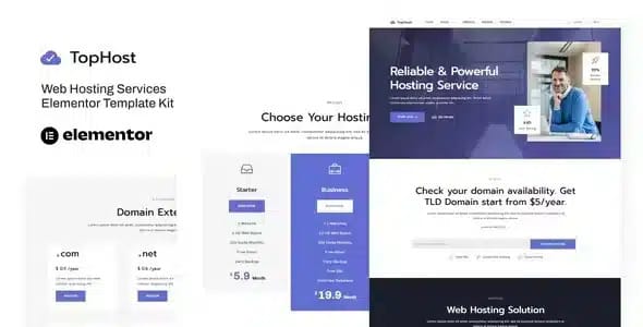 TopHost Web Hosting Elementor Template Kit