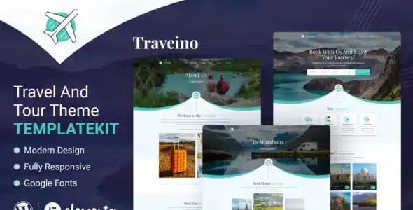 Traveino Travel Agency Elementor Template Kit