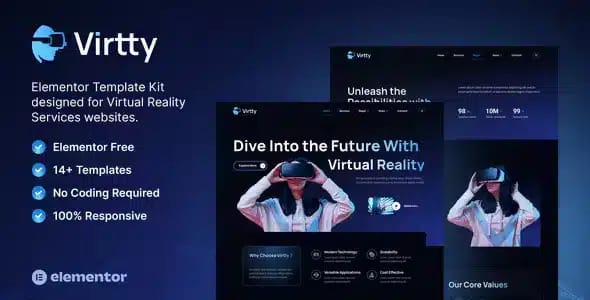 Virtty Virtual Reality Services Elementor Template Kit