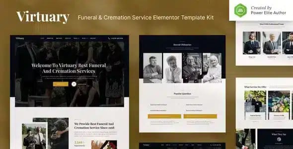Virtuary Funeral and Cremation Services Elementor Template Kit