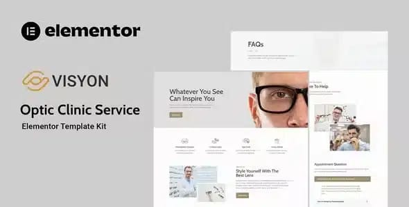 Visyon Optic Clinic Elementor Template Kit