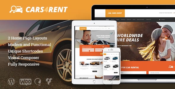 Cars4Rent Auto Rental and Taxi WordPress Theme
